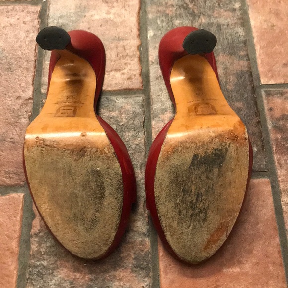 Charles David Red 4 inch High Heels Size 5.5 - Picture 2 of 8